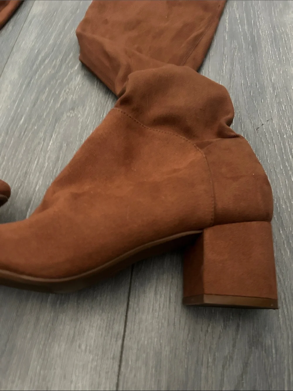 Women’s Brown Over-the-Knee Block Heel Boots